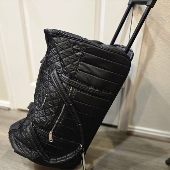 Steve Madden Evelyn Collection Quilted Rolling Travel Duffel Bag - Picture 5 of 13